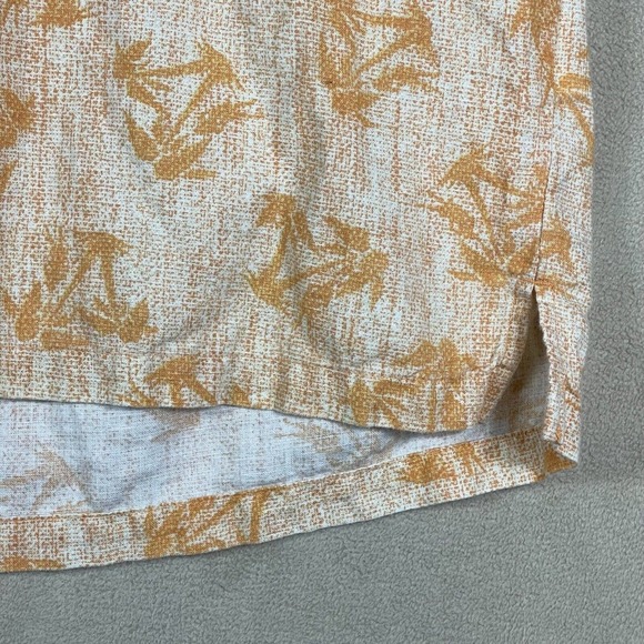 Columbia Mens XL Hawaiian Short Sleeve Button Up Shirt Linen Blend Pocket - Picture 4 of 11
